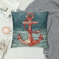 thumbnail image 2 of Fenyluxe  Navy Blue Nautical Throw Pillow Covers Coastal Anchor Rudder Beach Outdoor Throw Pillows Decorative Cushion Covers for Couch Bed Sofa Pillowcases, 2 of 5