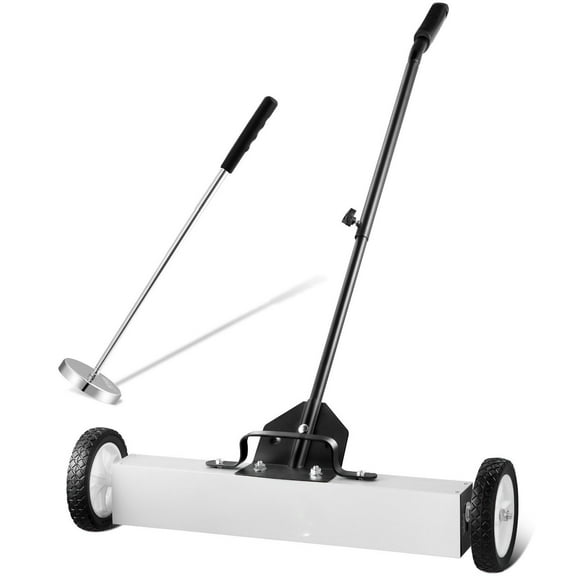 24-Inch Magnetic Sweeper with Wheels Telescoping Magnetic Pickup Tool