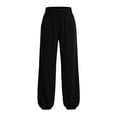 thumbnail image 5 of Lutiedan Joggers Pants for Women Wide Leg Baggy Athletic Pants High Waisted Casual Trendy Workout Pants with Pocket S-XXL, 5 of 8