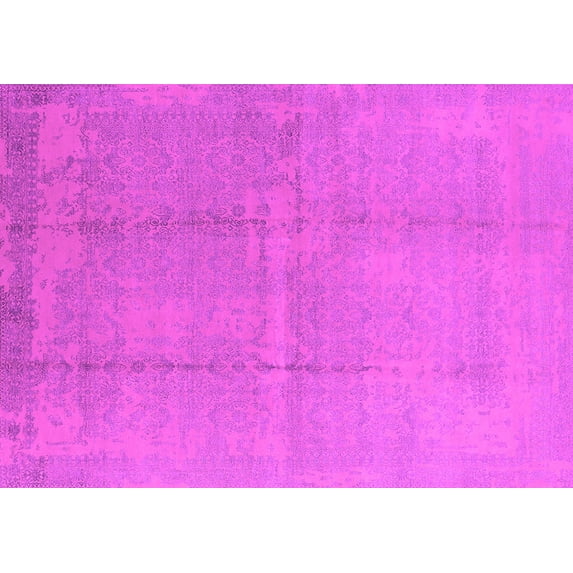 Ahgly Company Indoor Rectangle Oriental Pink Industrial Area Rugs, 8' x 10'