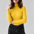 thumbnail image 2 of Ribbed Sweaters for Women Turtleneck High Collar Long Sleeve Slim Fit Knit Pullover Top Fall Winter Sweater, 2 of 9