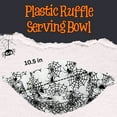thumbnail image 2 of (4) White Spiderweb Halloween Novelty Plastic Ruffle Serving Bowls 10.5in Home Kitchen Party Favor Treats Snack Dish Containers Candy Holders Fruit Trays Tableware Decoration, 2 of 7