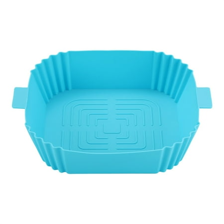 

Peyakidsaa 7.68inches*6.5inches*1.97inches Air Fryer Silicone Tray Reusable Silicone Liners Basket Baking Pad Cooking Oven Accessories Red/Blue/Green/Gray