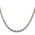 thumbnail image 3 of Diamond2Deal 925 Sterling Silver 4.75 mm Diamond-cut Rope Chain Necklace for Mens 36", 3 of 7