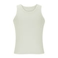 thumbnail image 3 of Blczomt Summer Men's Tank Top Plain Shirt Workout Running Green Crew Neck Tank Shirts, 3 of 5