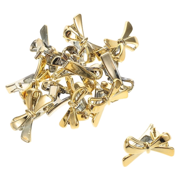 PAMINGONO Small Golden Metal Bow Hair Clips - Sturdy and Versatile Styling