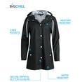 thumbnail image 4 of Big Chill Womens Rain Coat - Lightweight Hooded Water Resistant Slicker Shell Rain Jackets for Women, 4 of 7