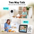 thumbnail image 4 of Simyke WiFi Video Baby Monitor, 2.8" LCD & App Viewing, 2-Way Audio, Night Vision, VOX, 5 Lullabies, Supports 4 Cameras, 1200ft Range, Home Use, 4 of 14