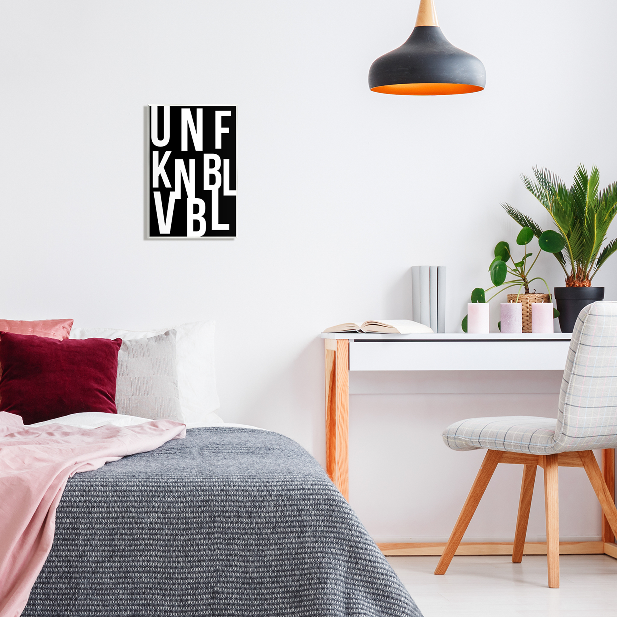 Stupell Industries Unfknblvbl Funny Acronym Inspirational Painting Unframed Art Print Wall Art, 10 x 15