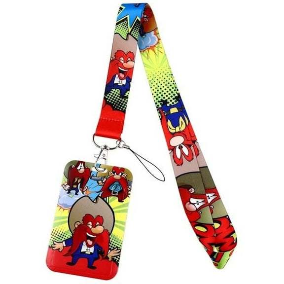 Yosemite Sam Character Themed Lanyard with ID Holder Keychain