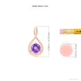 thumbnail image 3 of ANGARA Natural Solitaire Round Amethyst Infinity Twist Pendant in 14K Rose Gold for Women (Size-5mm) | February Birthstone, Birthday, Anniversary, Jewelry Gift for Women | Natural Amethyst Necklace, 3 of 8