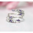 thumbnail image 2 of Amethyst Open Ring Enhancer - Engagement Wrap Ring jacket - February Birthstone - Gift For Wife, 2 of 2