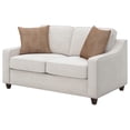 thumbnail image 4 of Pemberly Row Contemporary Upholstered Cushion Back Loveseat Beige, 4 of 9