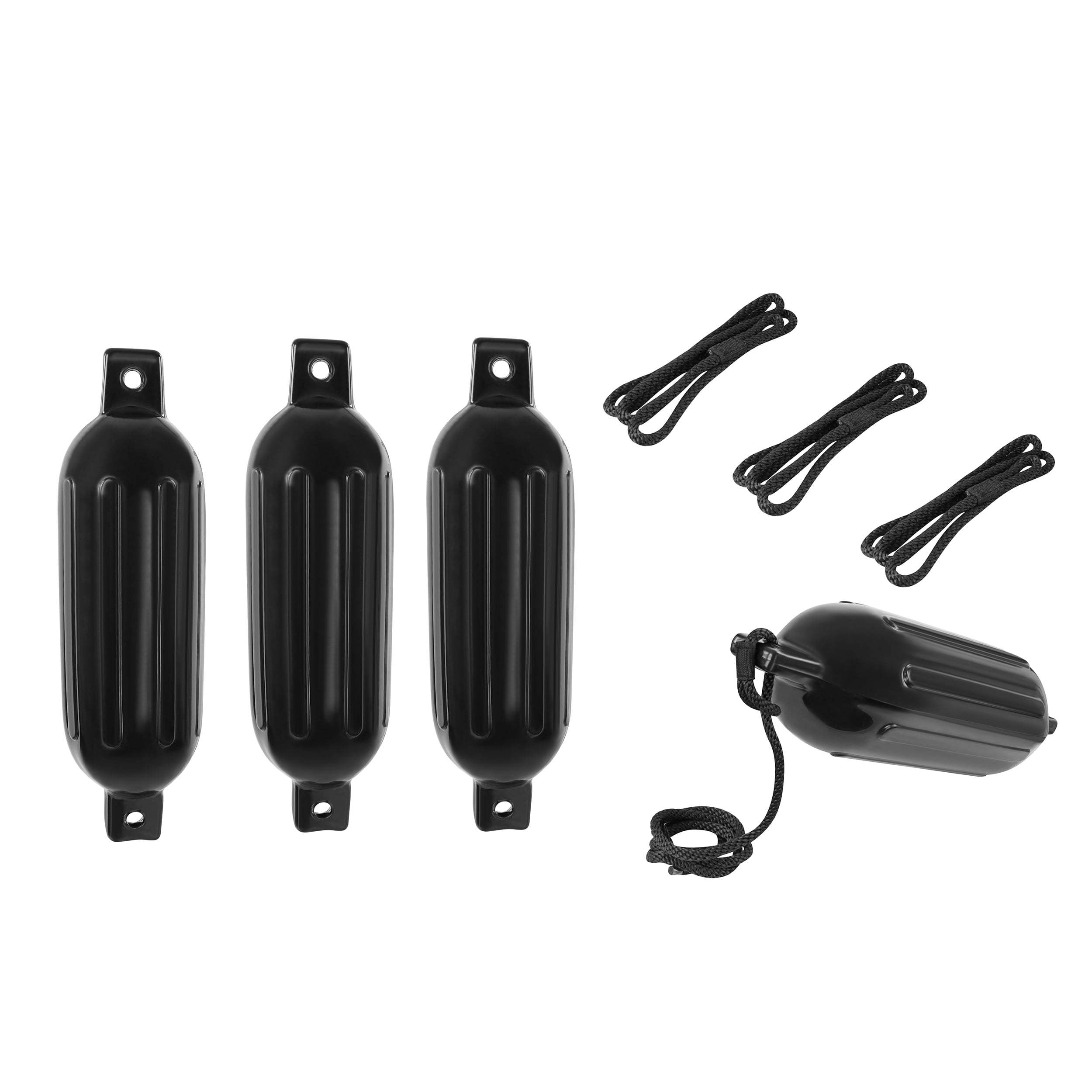 2 Pk Boat Fenders for Dock Boat Bumpers for Docking with Pump Boat  Accessories Dock Bumpers Set Buoys Pontoons Black Buoy Fender Boat 23 x  6.5 