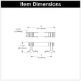 thumbnail image 5 of Belwith Keeler B077978 Reserve 3" Center To Center Leather Cabinet Handle / Drawer Pull -, 5 of 7