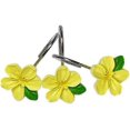 thumbnail image 2 of Juego de 12 hermosos ganchos de acero inoxidable para cortina de ducha con diseño de flores de resina (amarillos), 2 of 4