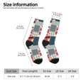 thumbnail image 2 of Honeii Patchwork In Country Style Print Adult Socks,Crew Socks,Casual Calf Socks,Daily Wear Socks for Men & Women, Perfect for Sports, Casual and Everyday Use, 2 of 6