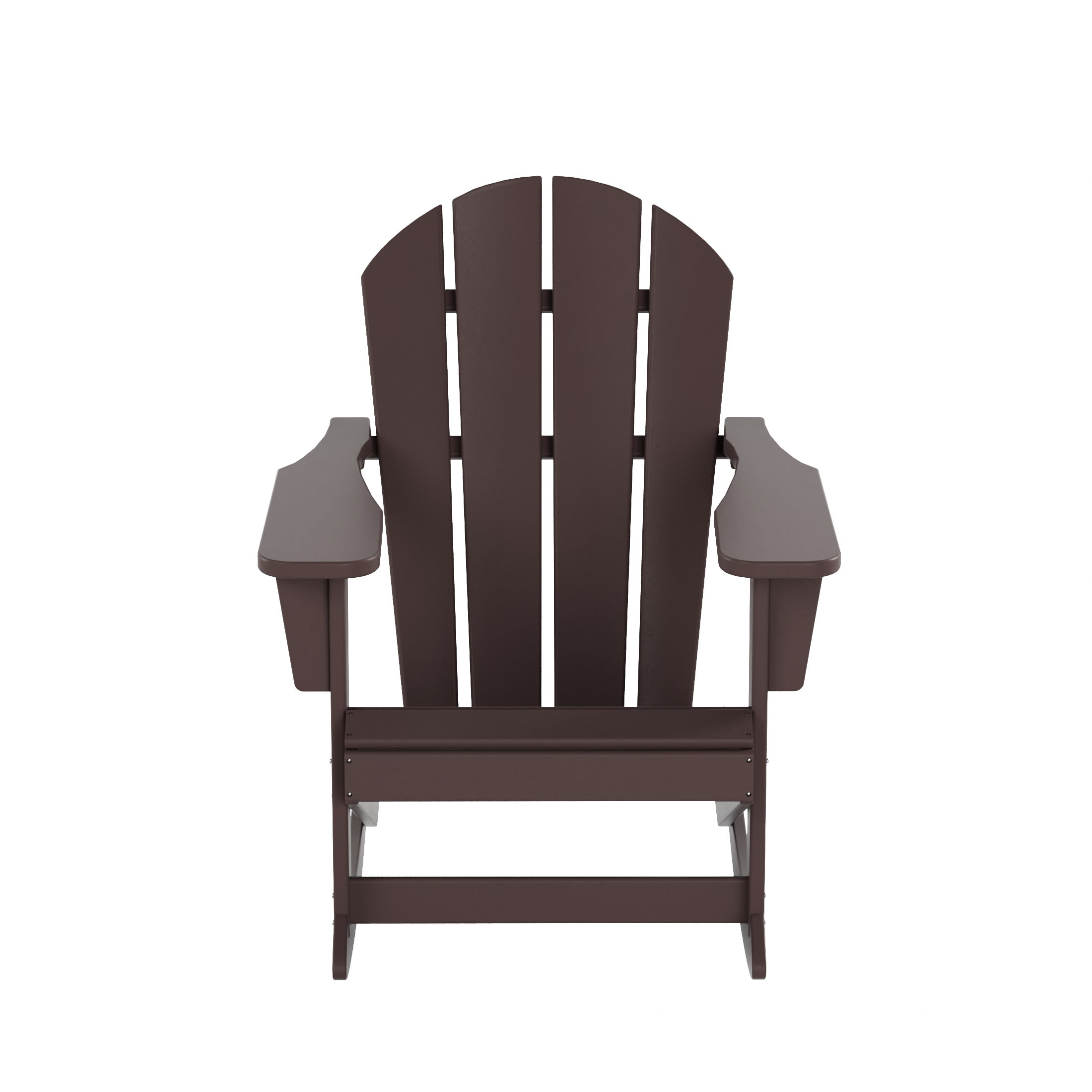 WestinTrends Malibu Outdoor Patio Porch Rocking Adirondack Chair (Set of 4), Dark Brown