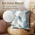 thumbnail image 5 of Dusty Blue and Gray Leaf Throw Pillow Cover 20x20 Inch Pack of 2 White and Blue Spring Cushion Pillow Case Square Cotton Eucalyptus Pillowcase for Summer Party Bed Sofa Home Car Bedroom Outdoor, 5 of 6