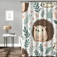 thumbnail image 2 of WERPE Waterproof Shower Curtain, Hedgehog Design, Soft Warm Lightweight Home Bathtubs Bathroom Curtain Decoration, Multiple Sizes White, 2 of 7