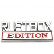 RUSTBOX Edition Emblem Car Side Rear Front Hood Trunk Door Fender Bumper Metal Badge 3D Decal Sticker Fit for F-150