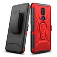 thumbnail image 3 of Compatible for Cricket Icon 3 Case, At&t Motivate 2 Case with Holster Belt Clip Heavy Duty Shockproof Protective Phone Cover with Kickstand [Red], 3 of 7