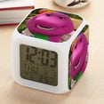 thumbnail image 3 of Barney's Adventures peripheral desktop square clock, seven-color changing alarm clock, silent alarm clock, 3 of 4
