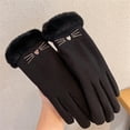 thumbnail image 2 of Women's Gloves Mittens Women'S Winter Warm Cycling Velvet Thickened Cold And Windproof Screen Gloves, Women's Accessories Gloves Mittens, 2 of 3