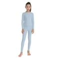 thumbnail image 2 of Rswnyirn Ensemble Couche de Base Filles Garçons sous-Vêtements Thermiques Col Rond Manches Longues Hauts avec Bas Tenues d'Hiver Froid Bleu Clair 160, 2 of 7