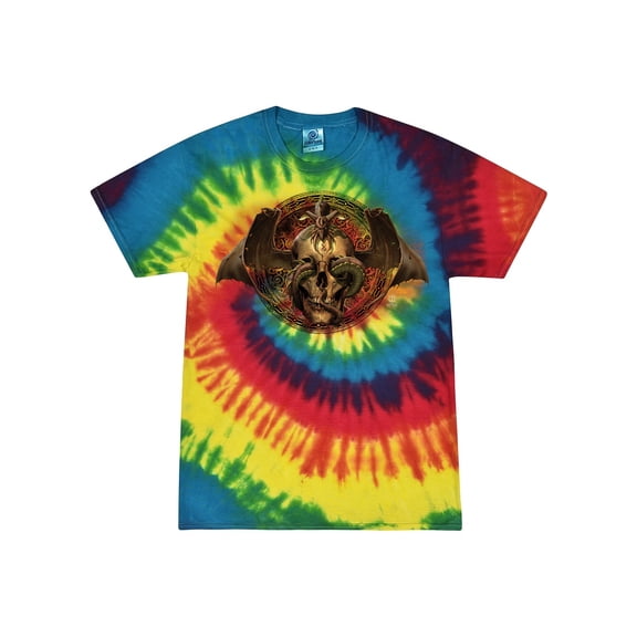 Wild Bobby, Gothic Skull and Dragon, Pop Culture, Tie-Dye Tees, Reactive Rainbow, Medium