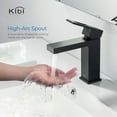 thumbnail image 2 of Kibi USA Single-handle Bathroom Vanity Sink Faucet w/ Water Hose Matte Black Matte, 2 of 5