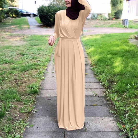 Wancir Basic for Women Fall Summer Long Sleeve High Neck Maxi Long Loose Fit Oversized Dresses Women 2024 Y2K