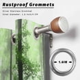 thumbnail image 6 of 2 Panels Outdoor Curtains for Patio Waterproof 54"x108" Teal Green Forest Weatherproof Privacy Outsides Curtains, Vintage Foggy Woods Tree Grommet Thermal Drapes for Cabana Porch Pergola, 6 of 8