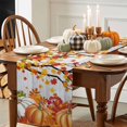 thumbnail image 3 of Orange Pumpkins Fall Table Runner, Autumn Thanksgiving Kitchen Dining Table Decoration for Home Party Decor 13x36 Inches, 3 of 9