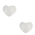thumbnail image 4 of Wosthever Alfombra de pelo antideslizante en forma de corazón, alfombra peluda, alfombrillas mullidas de imitación de lana, alfombrilla peluda Blanco crema 30*40cm 2Conjunto, 4 of 6