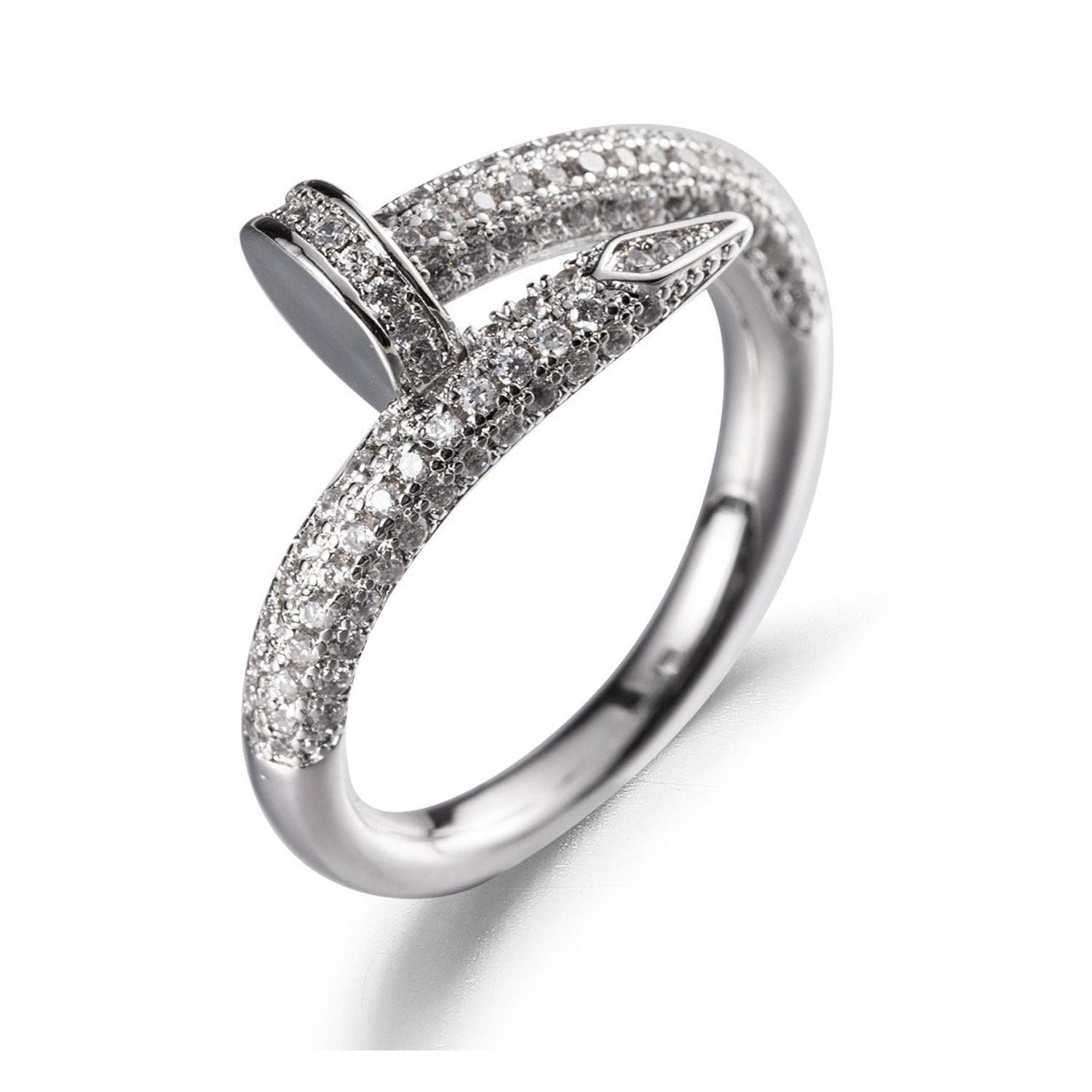 Gold Plated Nail Ring U Shape Korean Jewelry Trend Finger Nail Ring Wedding Jewelry Fashion Nail Art Decoration