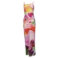 thumbnail image 6 of NYYF Women's Fashion Flower Print Sexy U Neck Backless Split Suspender Dress Casual Skirt, 6 of 6