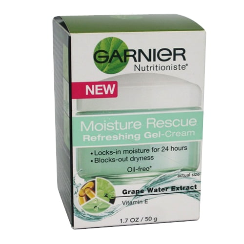 Garnier Nutritioniste Moisture Rescue Oil Free Gel-Cream, Grape Water Extract, 1.7 Oz, 2 Pack