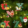 thumbnail image 5 of LanSuare 26 Letter Ornaments Christmas Tree Decoration, Personalized Santa Alphabet Decorative Gift Set, for Family Christmas Party and Tree Decor, Customizable and Festive（L）, 5 of 8