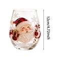 thumbnail image 2 of 3D Christmas Wine Glass, 14oz Festive Drinking Cup for Holiday Party and Gift, Magical Christmas Glass Art Collection, 2 of 6