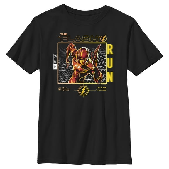 Boy's The Flash Speedster Run Graphic Tee Black Large