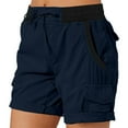 thumbnail image 3 of ABATAB Womens Cargo Shorts Casual Baggy Drawstring Trendy Shorts Lightweight Comfy Hiking Shorts with Pockets, 3 of 6