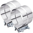 thumbnail image 1 of GFDYREE 4.0 Inch Exhaust Clamp, Lap Joint Band Clamp Stainless Steel 2PCS, 1 of 5