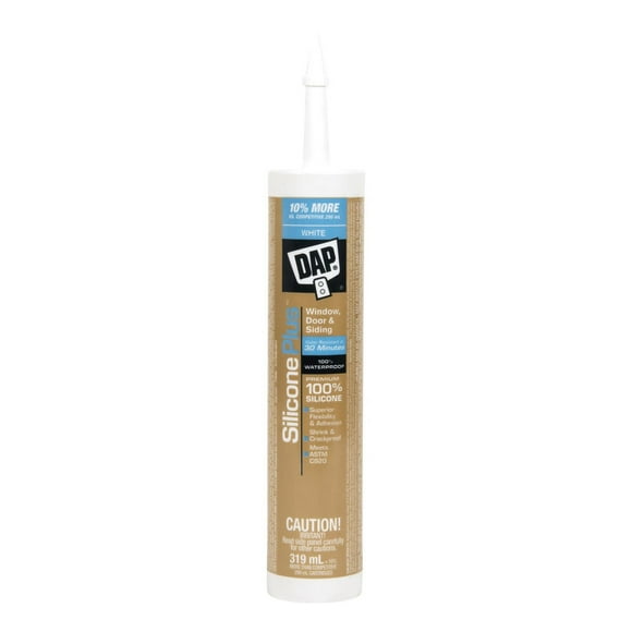 DAP®SILICONE PLUS® Scellant de silicone de qualité supérieure Transparent, 319mL