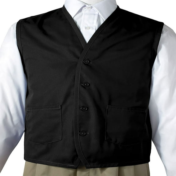 Edwards Garment Button Down Front Pockets Apron Vest, Style 4106