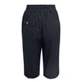 thumbnail image 4 of Striped Capri Pants Women Drawstring Loose Fit Button Pants Lightweight Summer Pinstripe Pants, 4 of 8