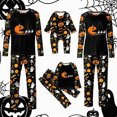 thumbnail image 2 of TOWED22 Family Matching Halloween Pajamas Set Pumpkin Print Long Sleeve Sleepwear for Family Holiday Loungewear,M, 2 of 9