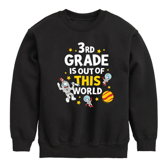 Dr. Seuss - Third Grade Out Of This World - Youth Crewneck Fleece Sweatshirt