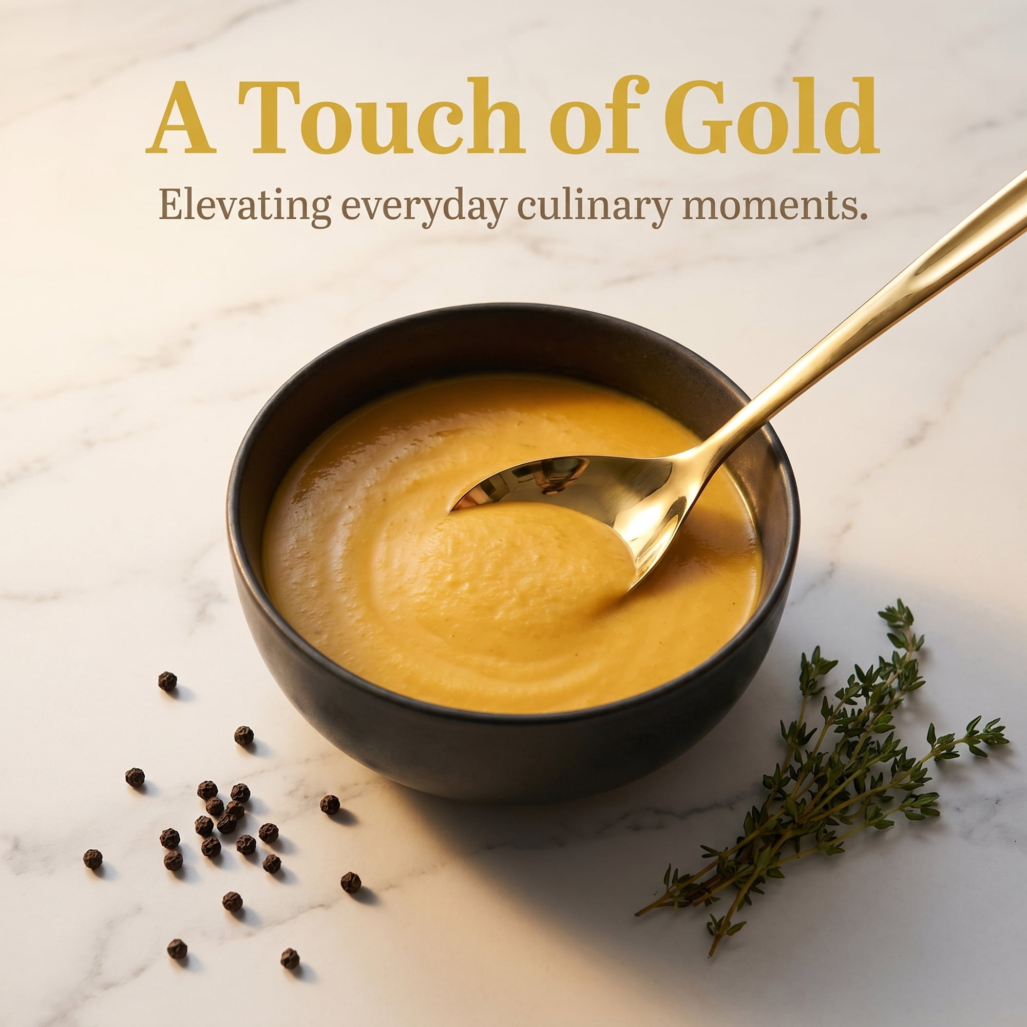 Unique Bargains Heat Resistant Spoon for Non Stick Cookware Soup spoon-Gold 12.5"x3.1"