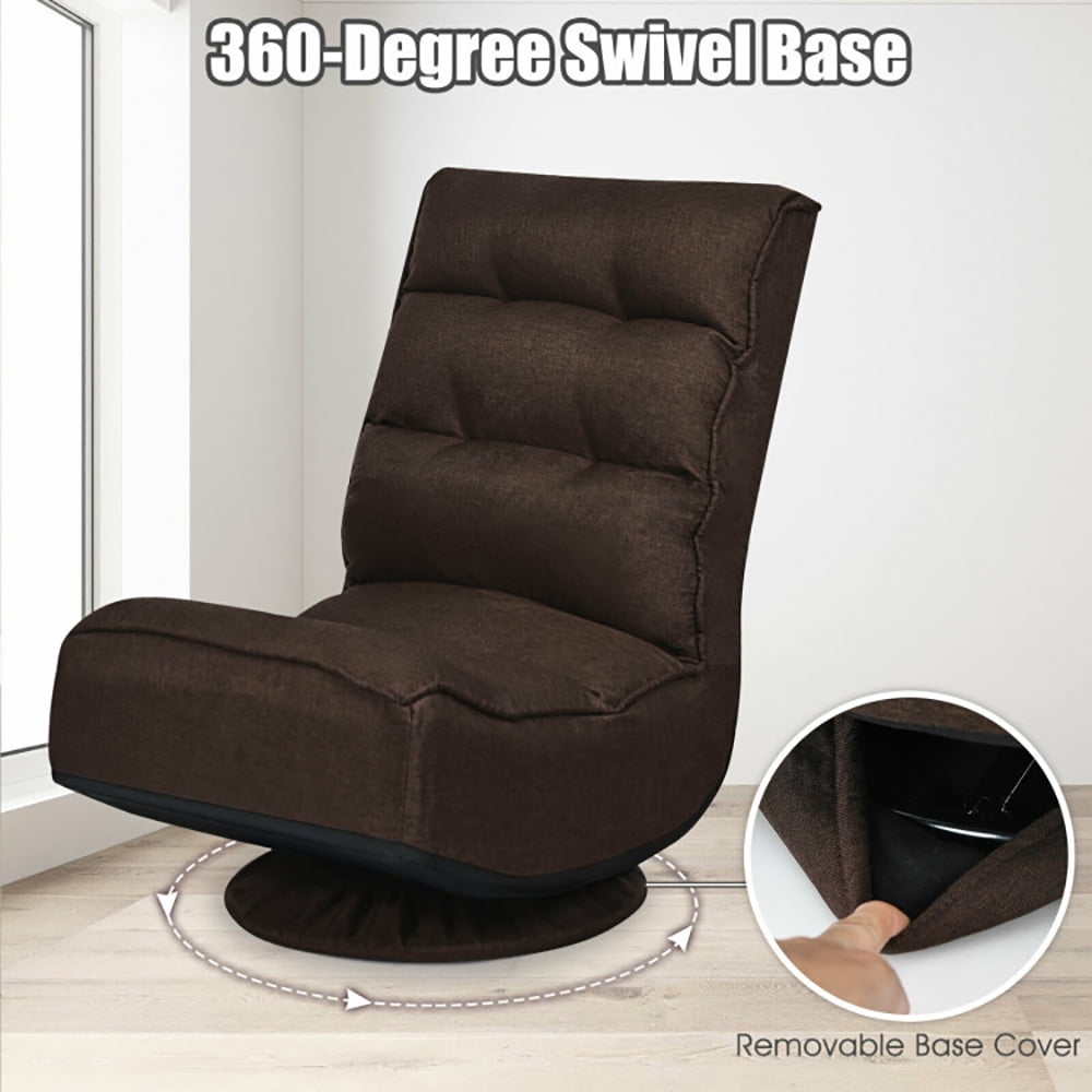 Finihen Folding Lazy Sofa Chair, Floor Chair, 5-Position Folding Floor Gaming Chair, for Living Room, Bedroom, for Gaming, Reading, Brown Finihen Folding Lazy Sofa Chair, Floor Chair, 5-Position Folding Floor Gaming Chair, for Living Room, Bedroom, for Gaming, Reading, Brown